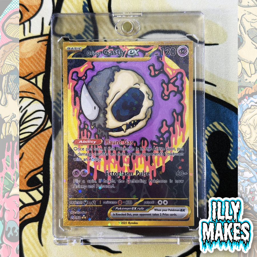 Custom Drippy Gastly EX Trading Card