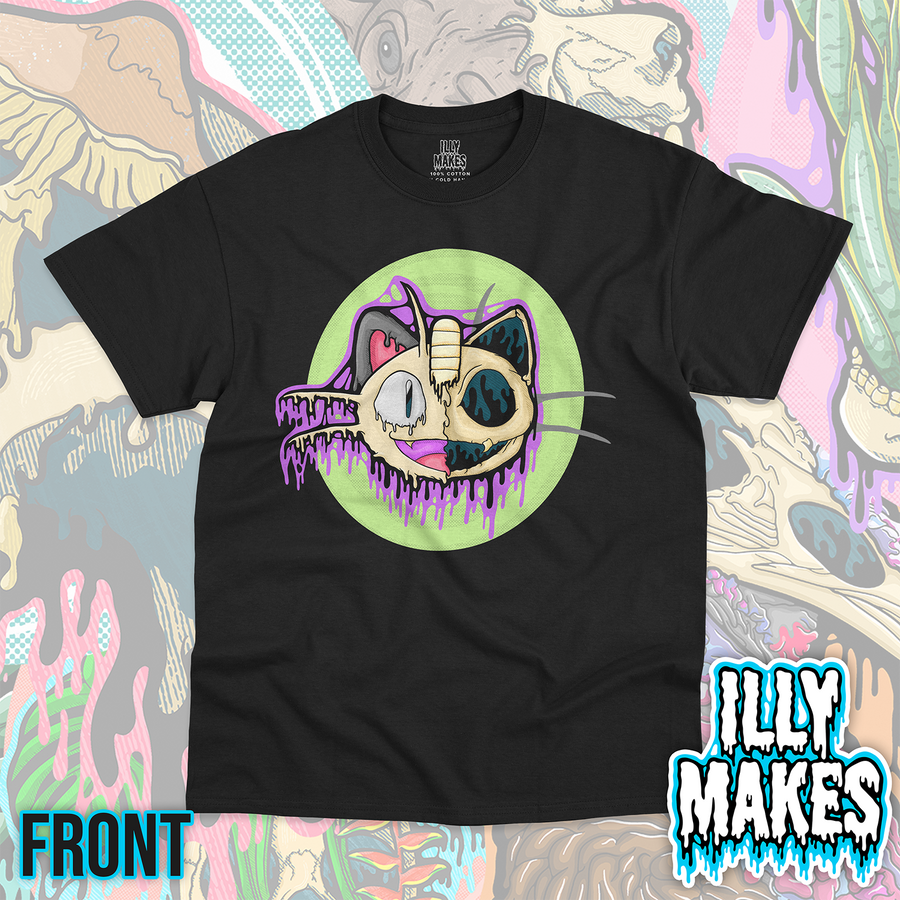 Drippy Coin Cat Skull Tee