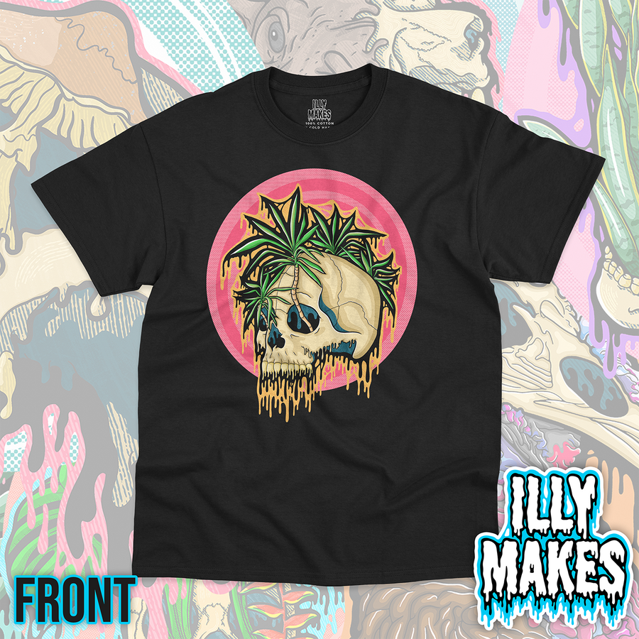 Drippy Tropical Skull 2 Tee